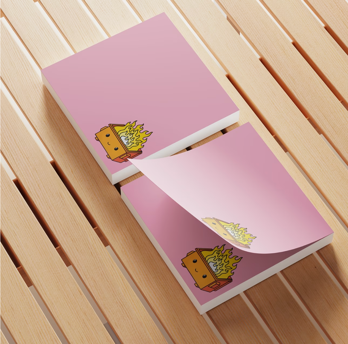 Dumpster Fire Sticky Notes - 4 pack