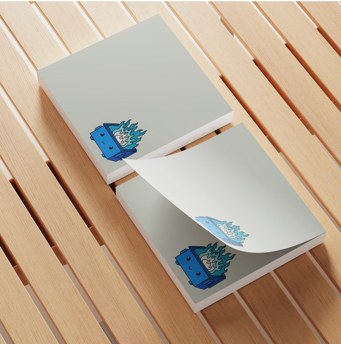 Dumpster Fire Sticky Notes - 4 pack