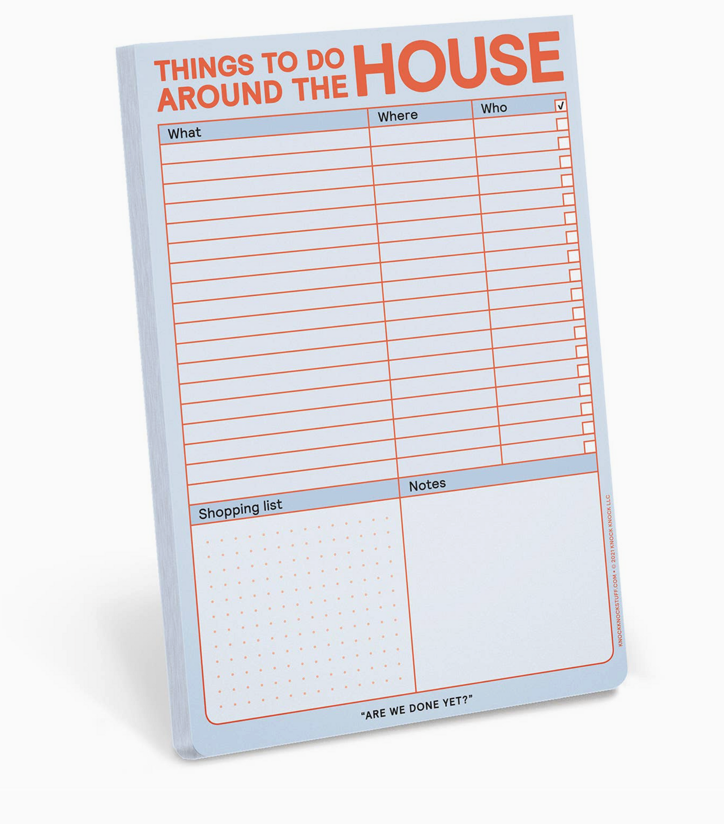 Things To Do Around The House Notepad