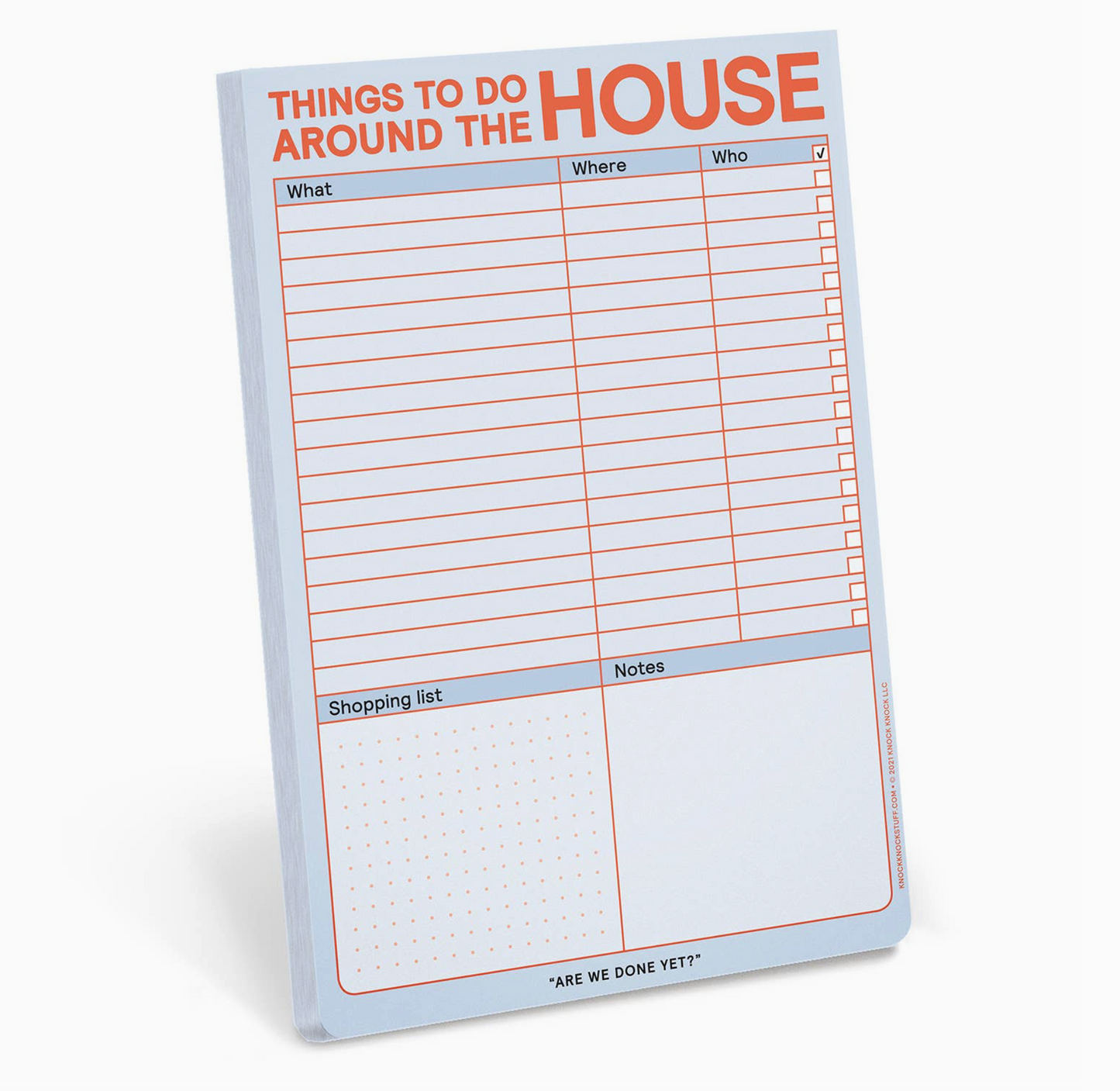 Things To Do Around The House Notepad