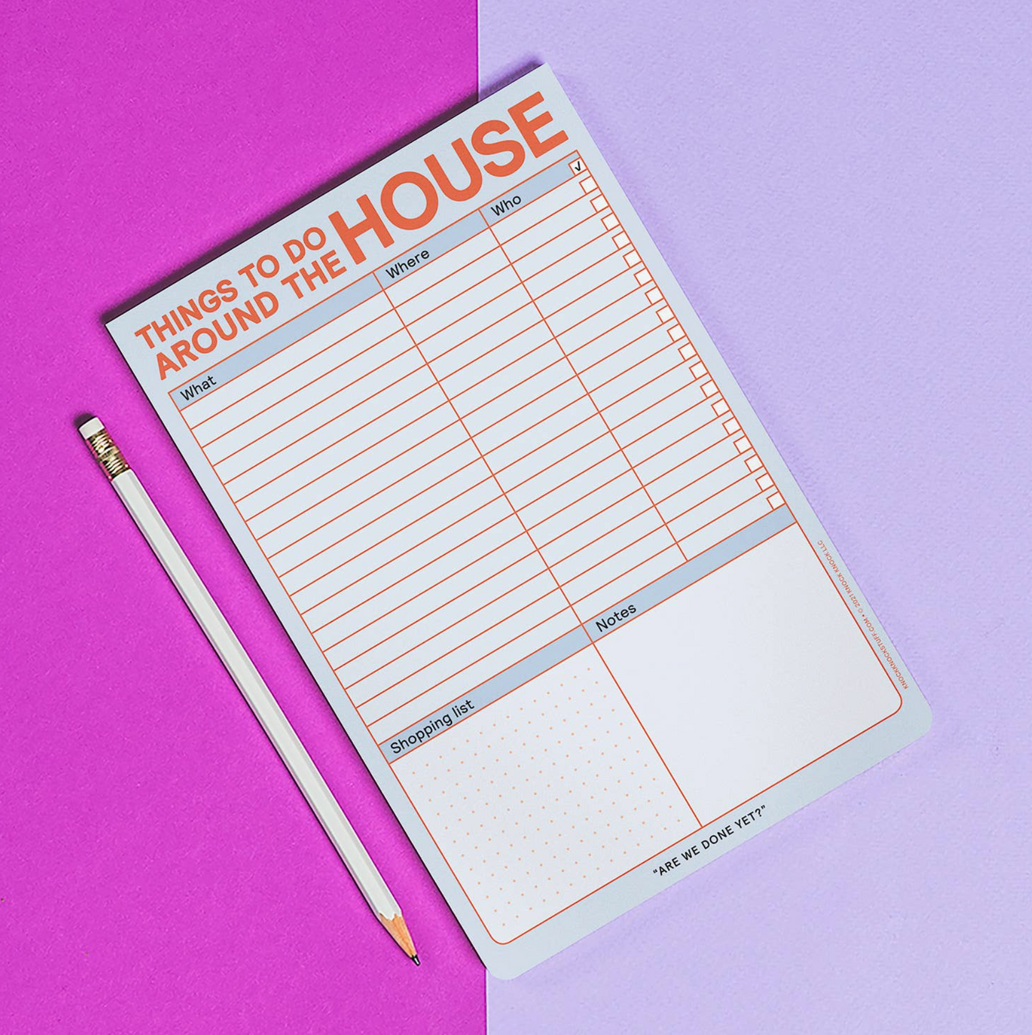 Things To Do Around The House Notepad