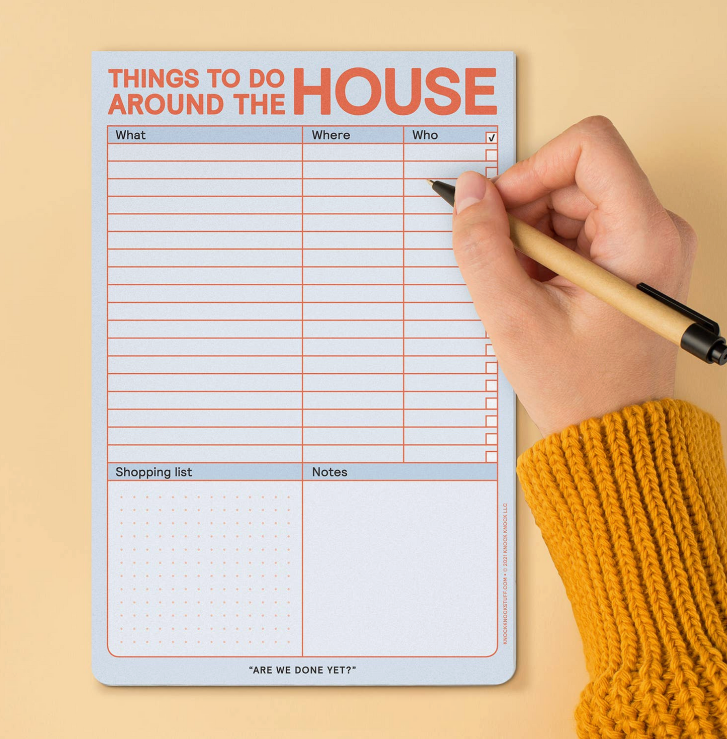 Things To Do Around The House Notepad