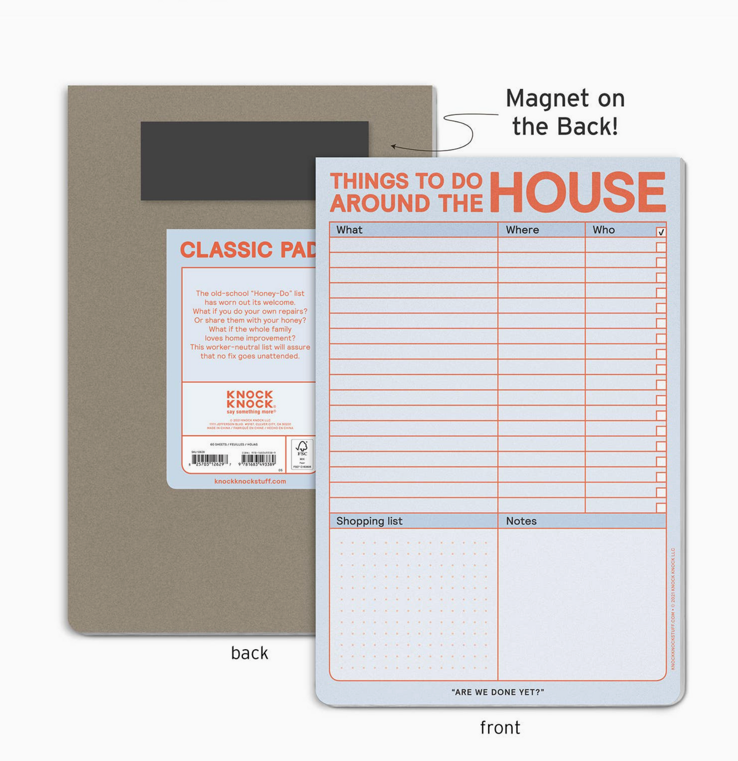 Things To Do Around The House Notepad