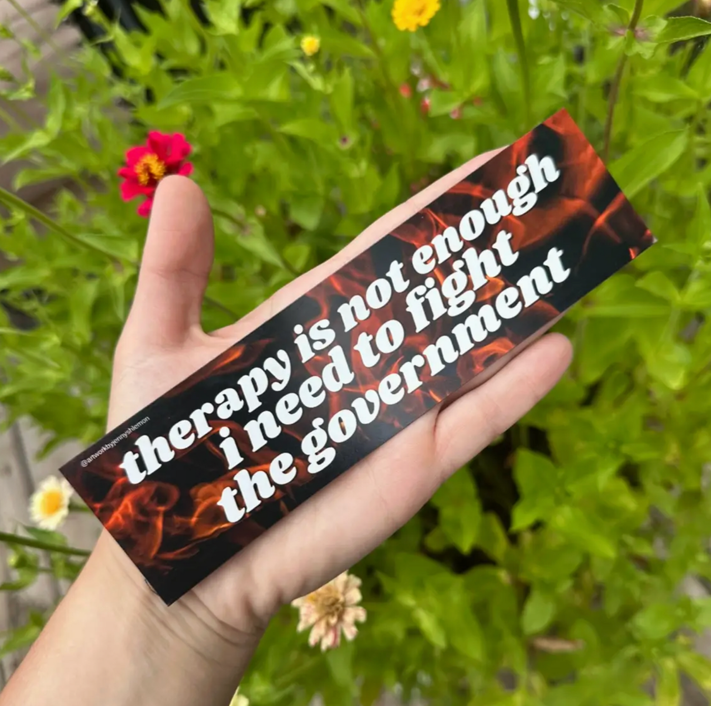 Therapy Is Not Enough I Need To Fight The Government Bumper Magnet