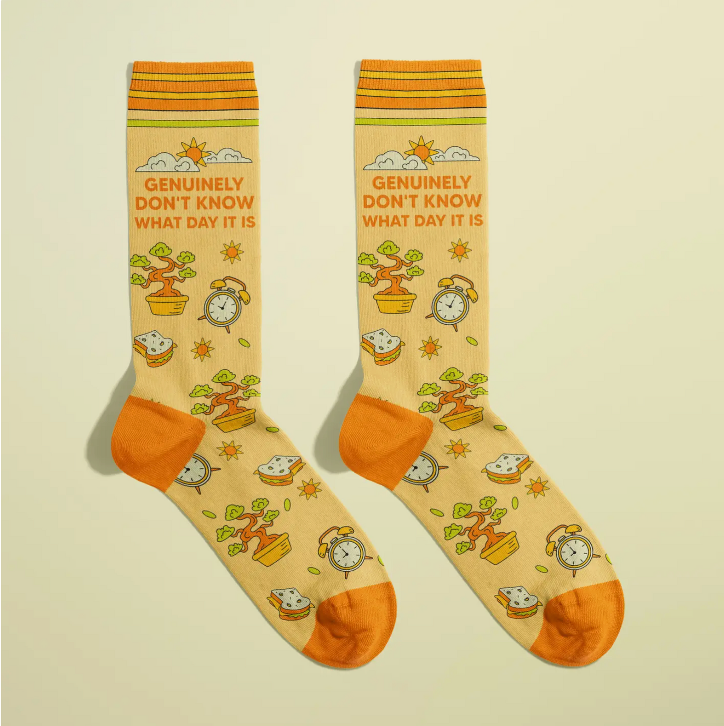 Genuinely Don't Know What Day It Is Socks