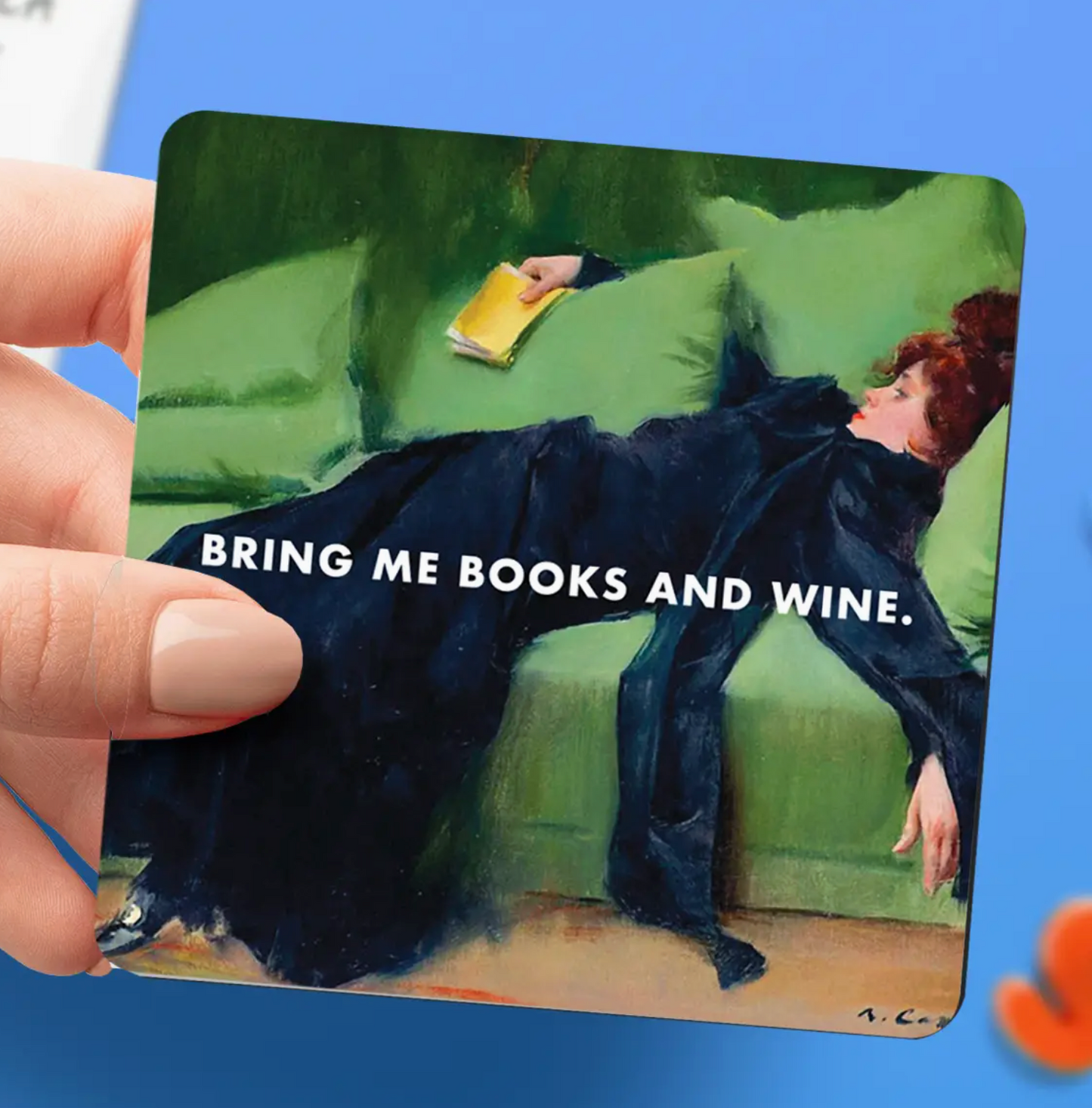 Bring Me Books And Wine Magnet