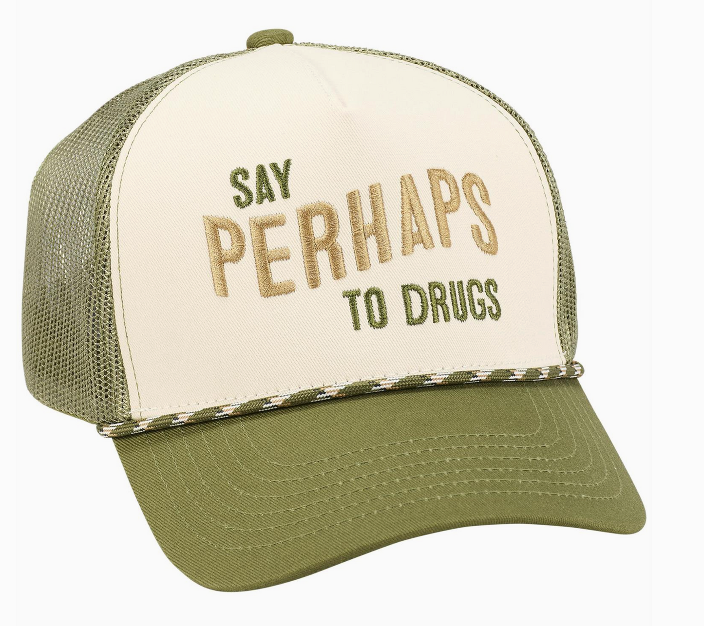 Say Perhaps To Drugs Mesh Trucker Hat