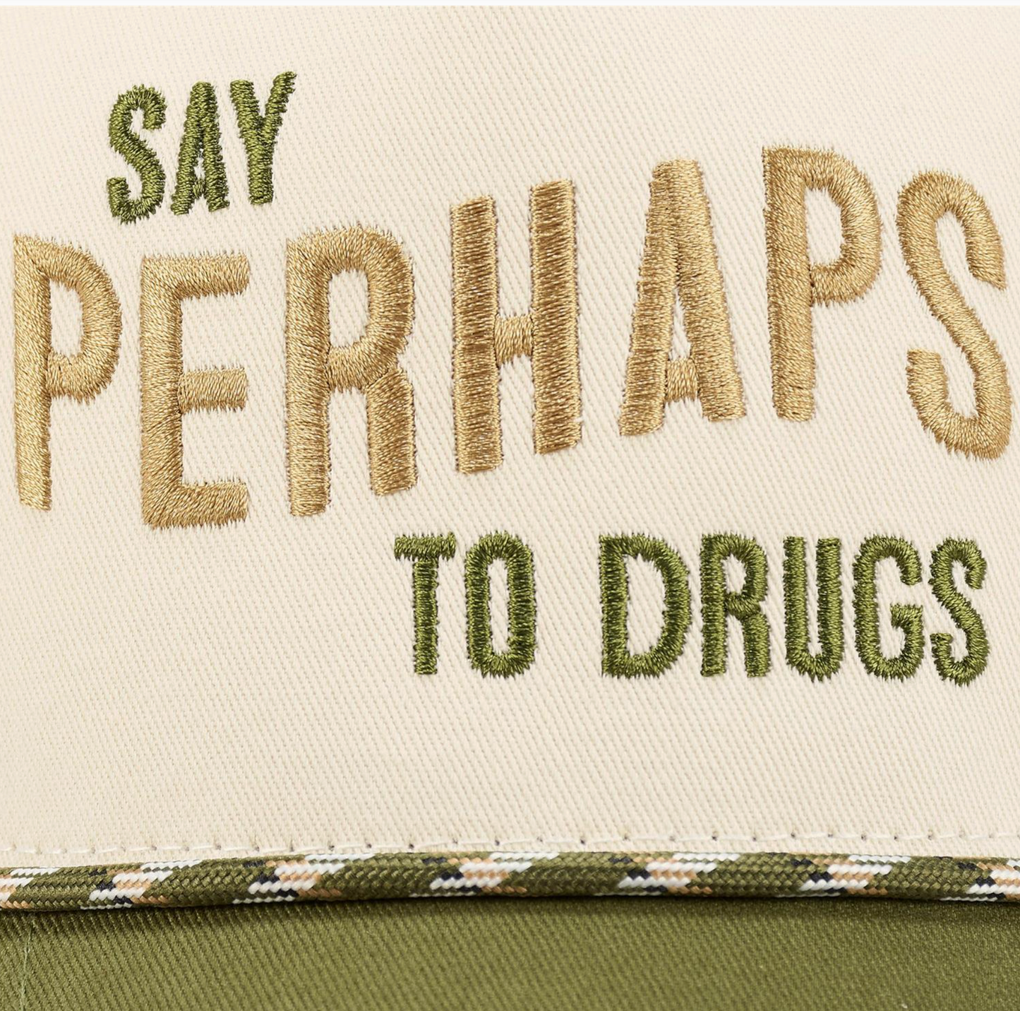 Say Perhaps To Drugs Mesh Trucker Hat