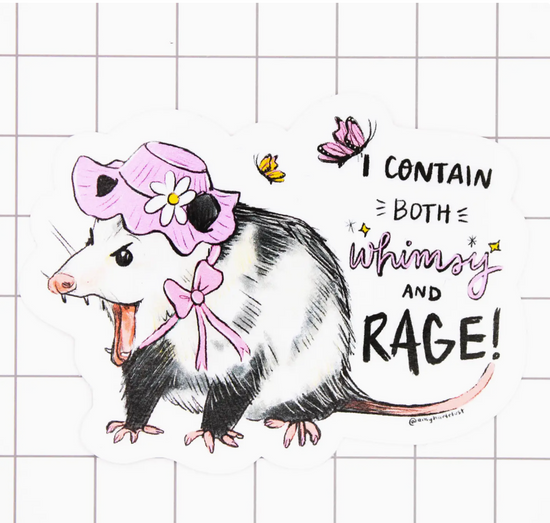I Contain Both Whimsy & Rage Sticker – Hilarious Humanitarian