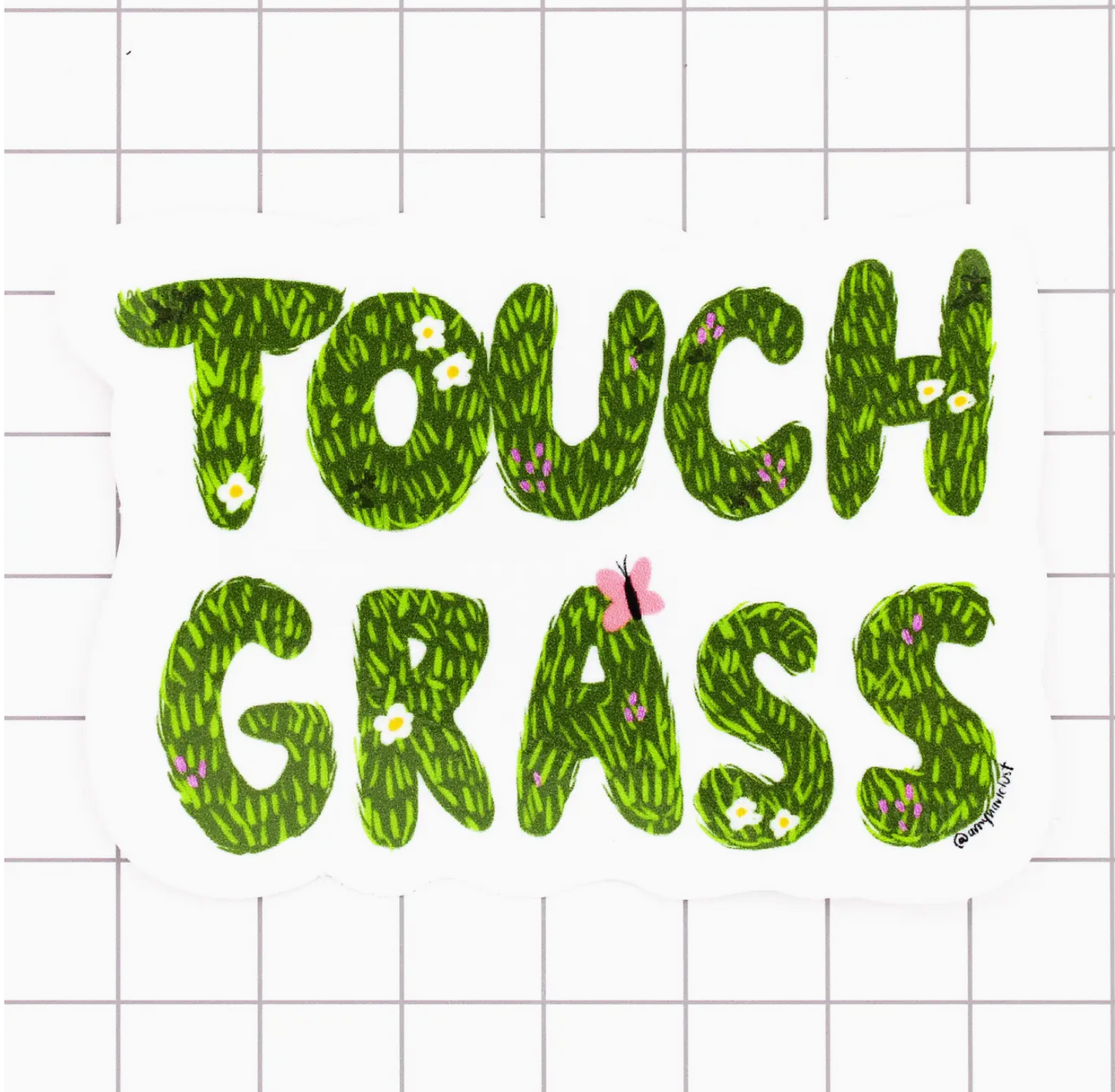 Touch Grass Sticker