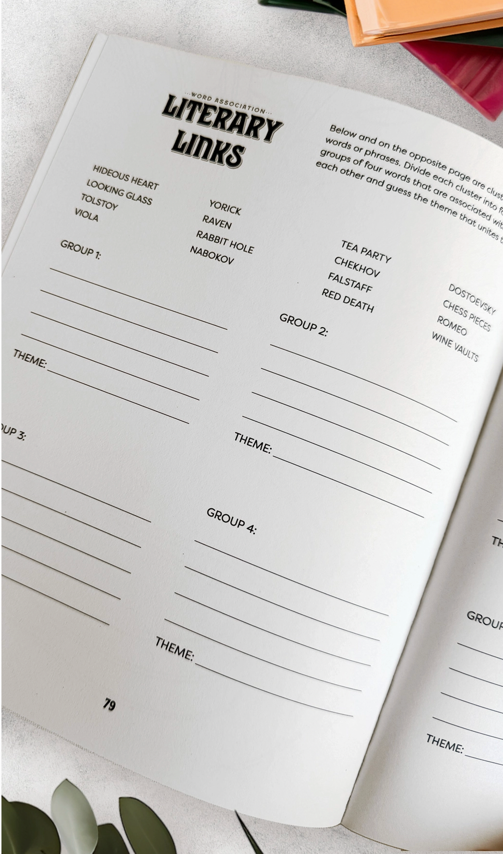 Once Upon A Time: A Literary Activity Book For Adults