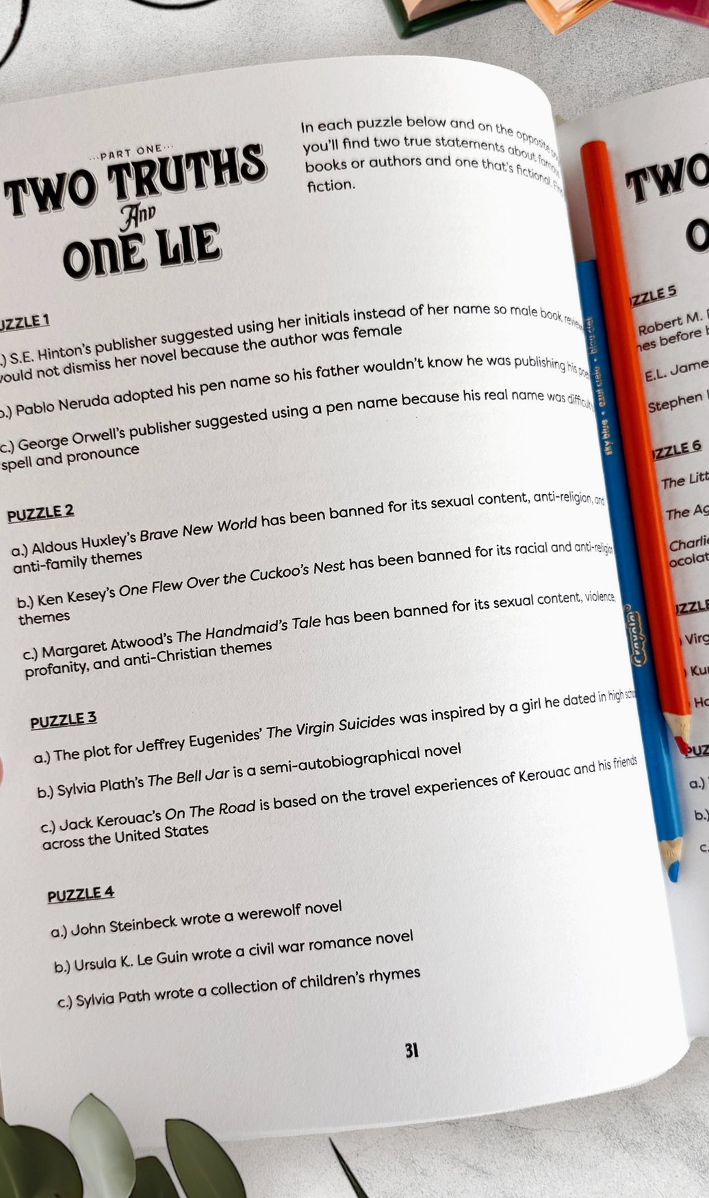 Once Upon A Time: A Literary Activity Book For Adults