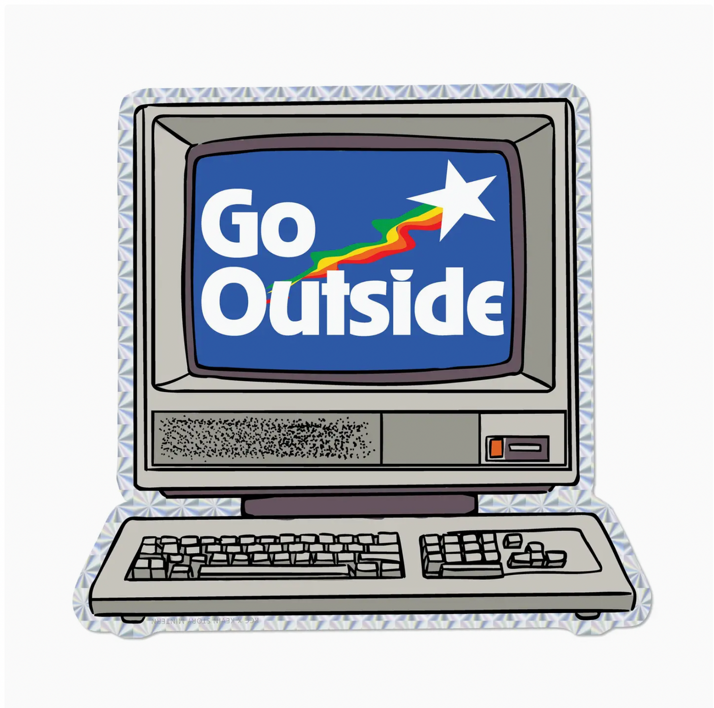 Go Outside Prism Sticker