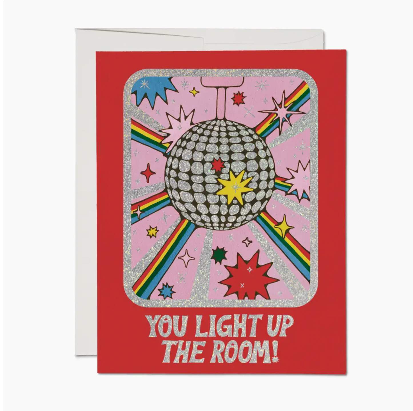 You Light Up The Room Glitter Card