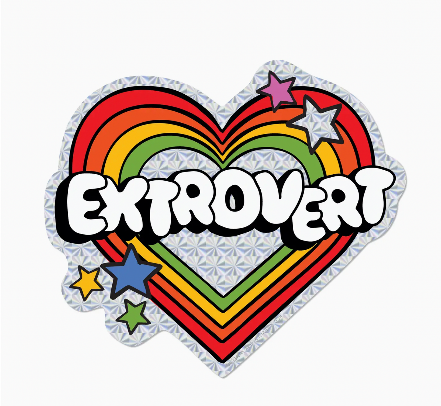 Extrovert Prismatic Sticker