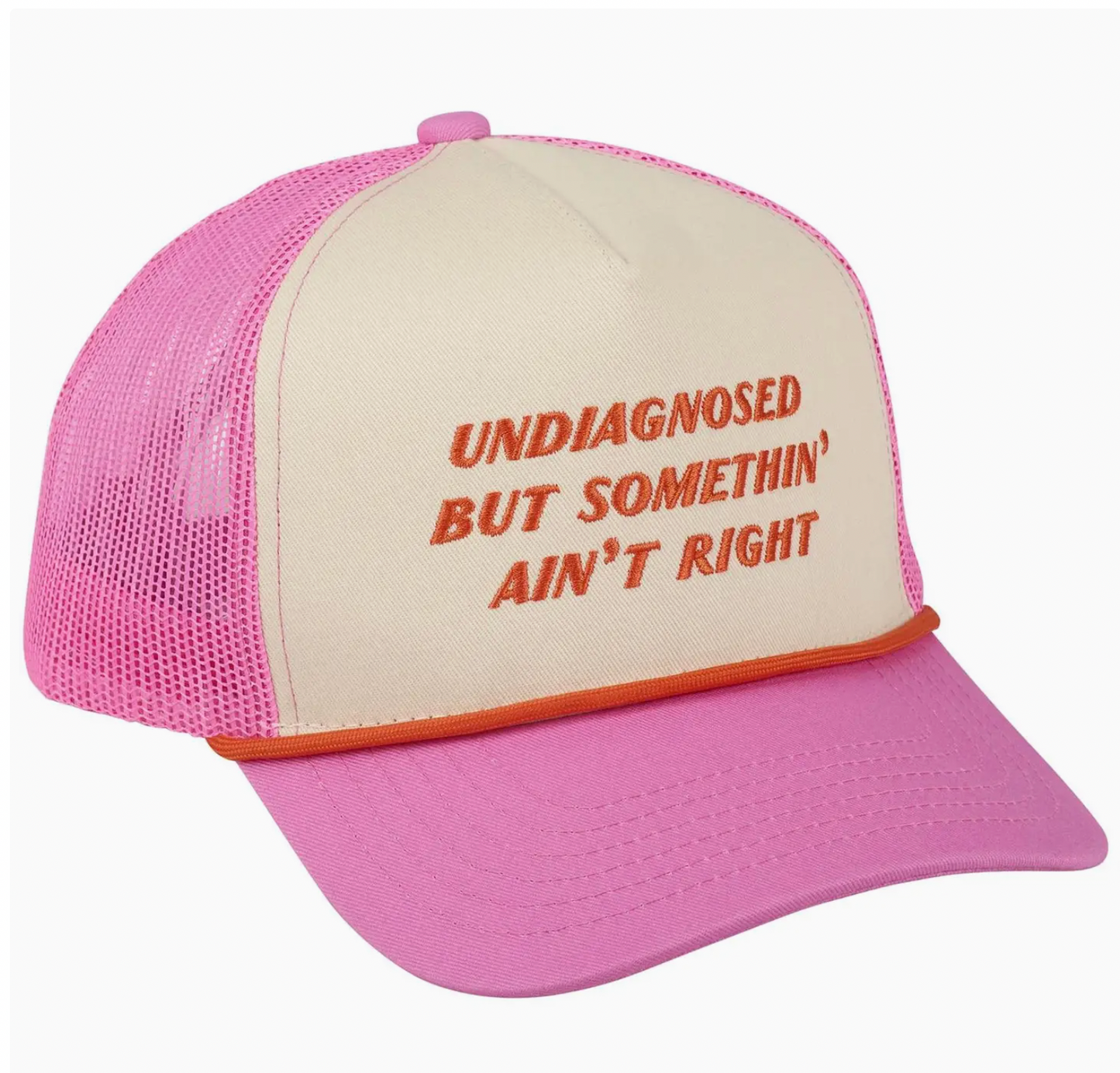 Undiagnosed But Somethin' Ain't Right Mesh Trucker Hat