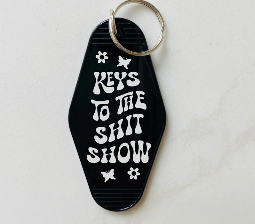 Keys To The Shit Show Groovy Keychain