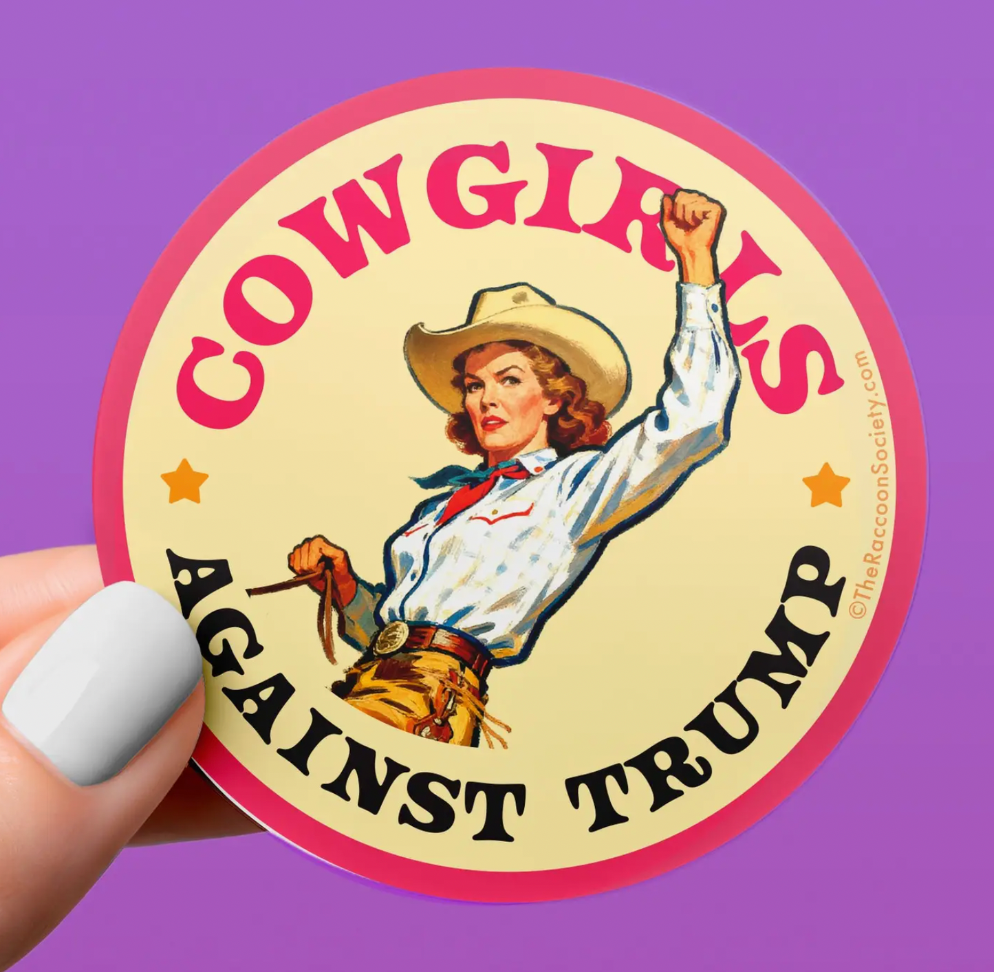 Cowgirls Against Trump Sticker