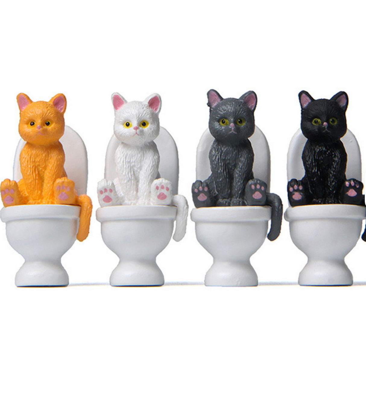 Mini Cat On Toilet Surprise Pull