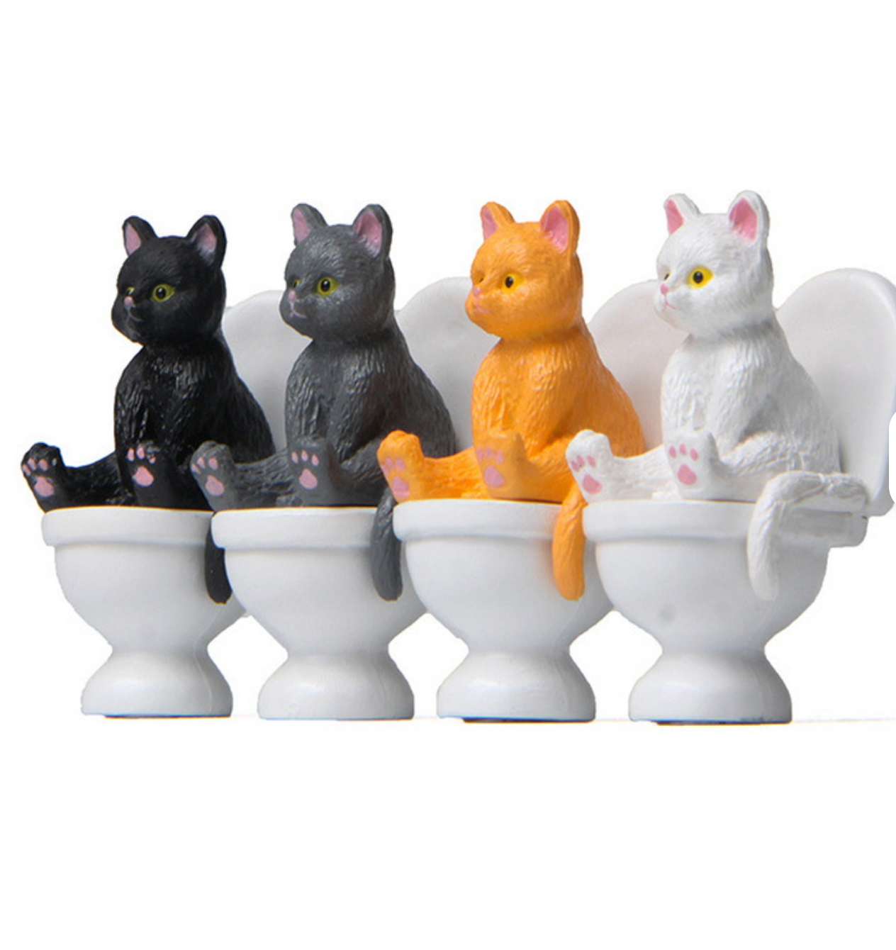 Mini Cat On Toilet Surprise Pull