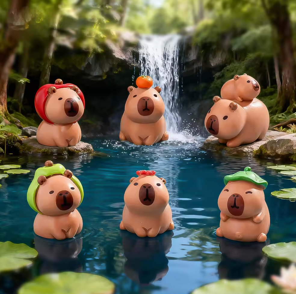 Mystery Capybara Figurine Surprise Pull