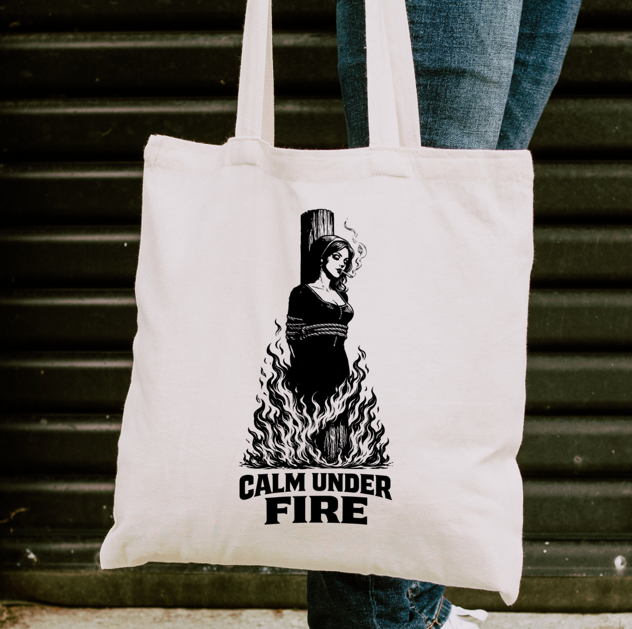 Calm Under Fire Tote Bag
