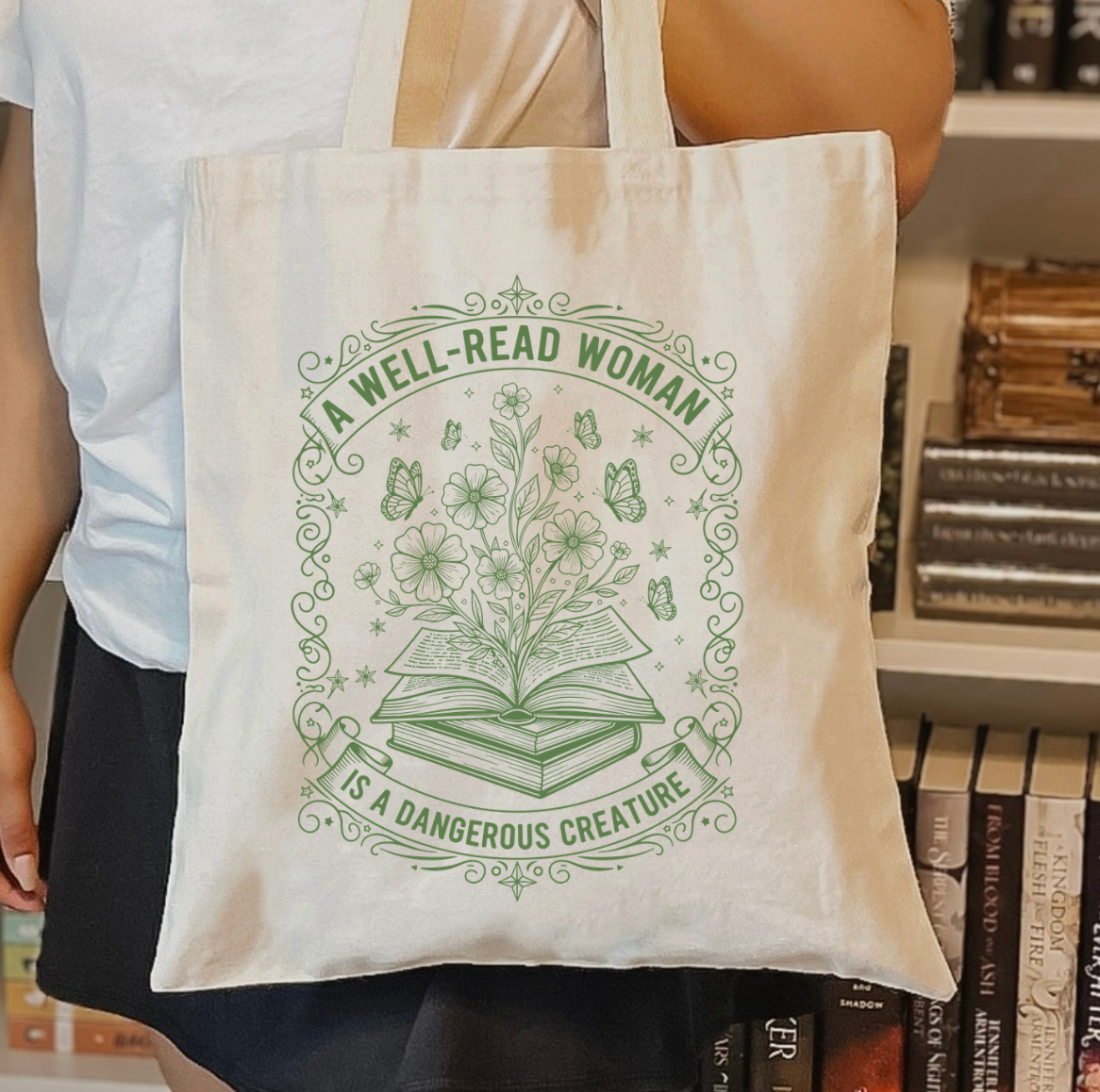 A Well-Read Woman Is A Dangerous Creature Tote Bag