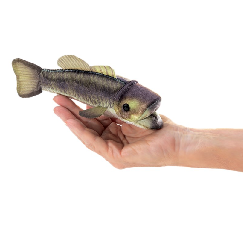 Mini Mouth Bass Finger Puppet