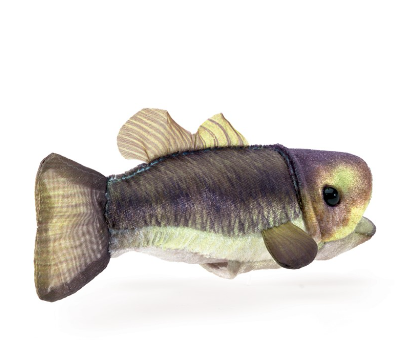 Mini Mouth Bass Finger Puppet