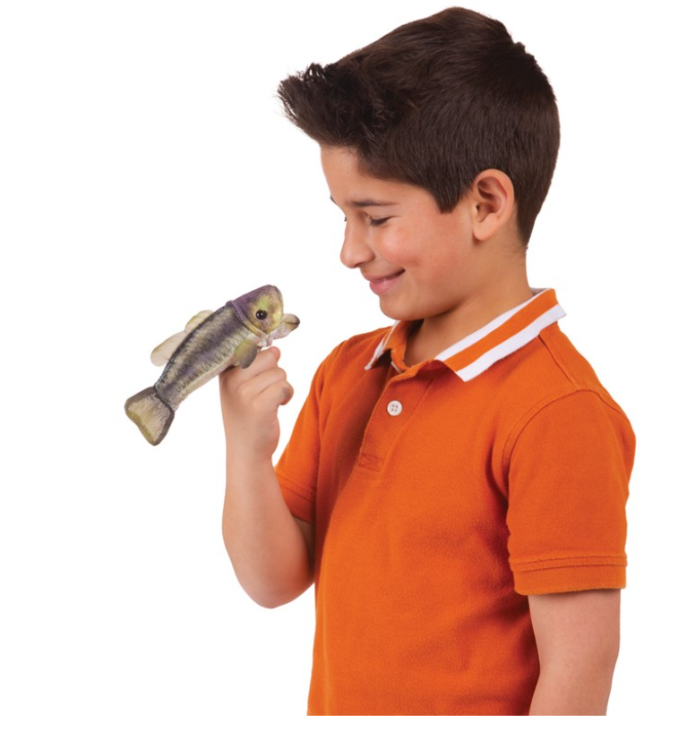 Mini Mouth Bass Finger Puppet