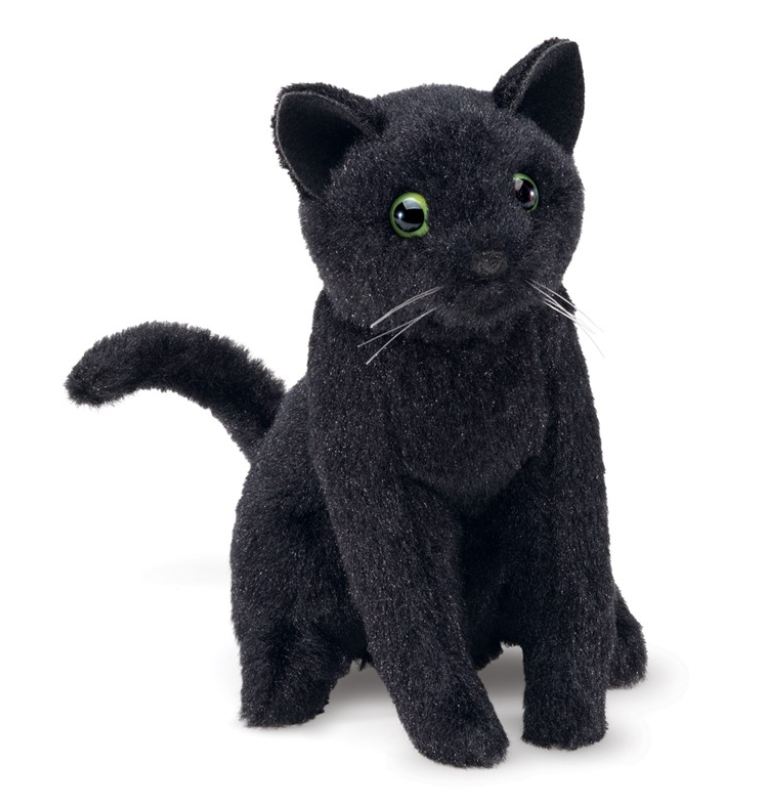 Mini Black Cat Finger Puppet