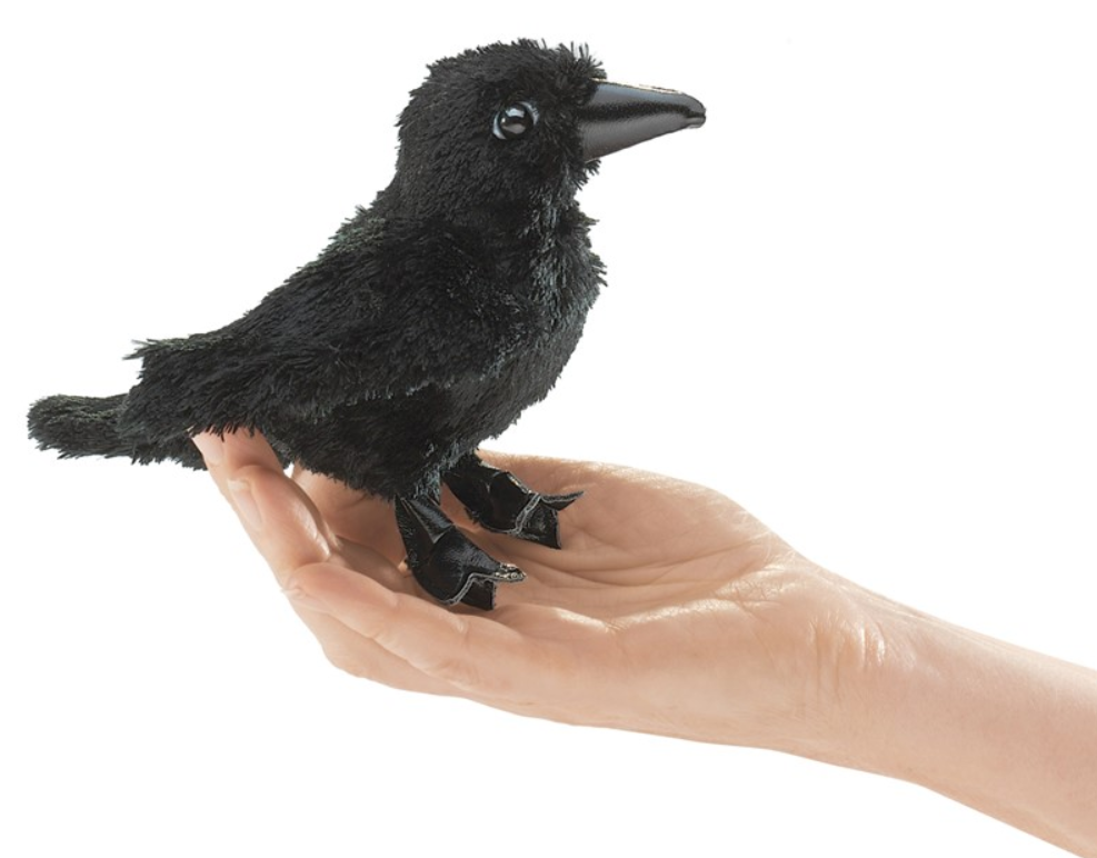 Mini Raven Finger Puppet