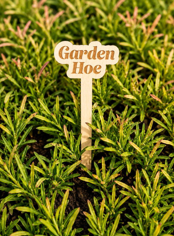 Garden Hoe Wooden Plant Stake