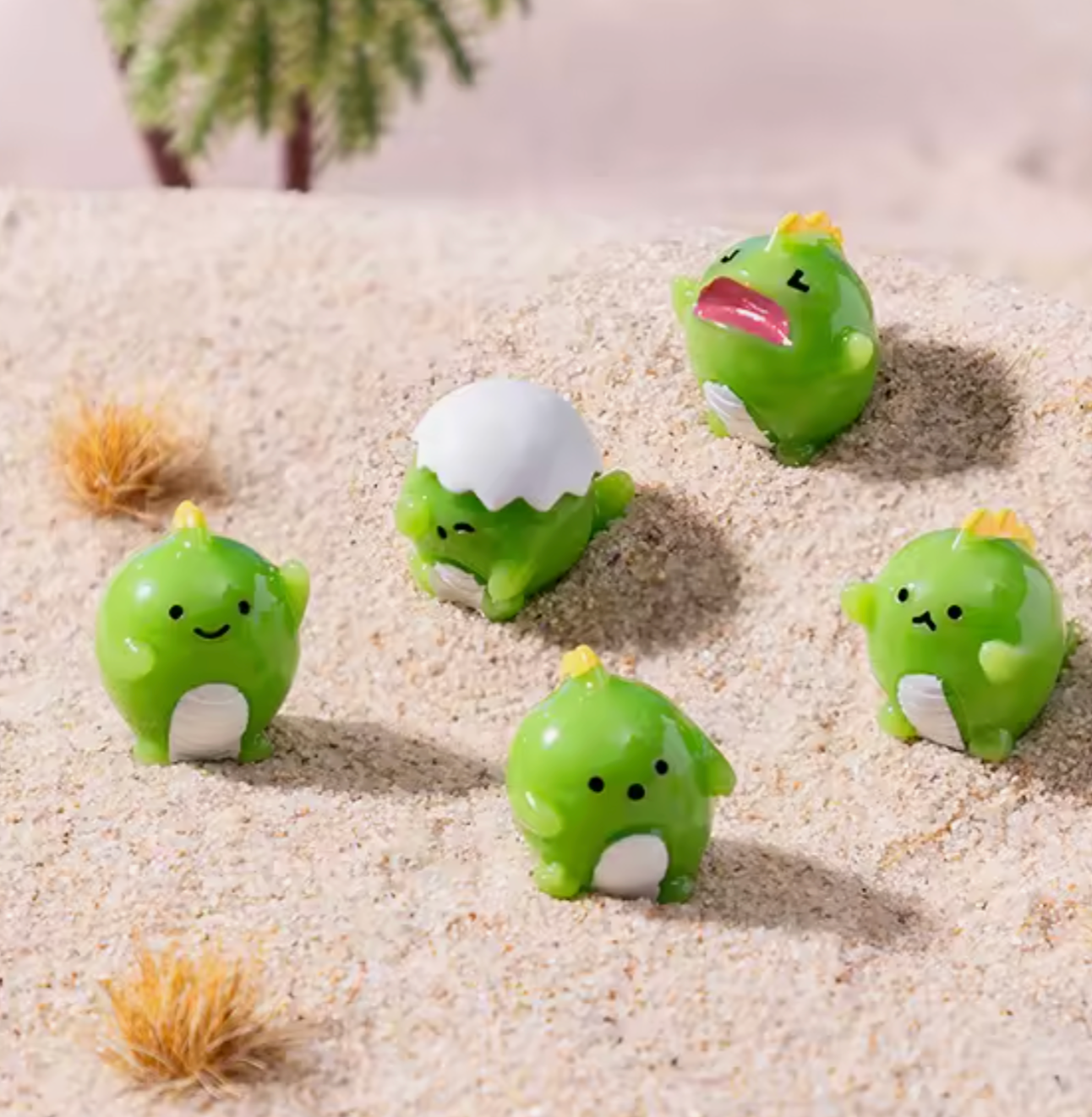 Mini Green Dino Buddy Surprise Pull