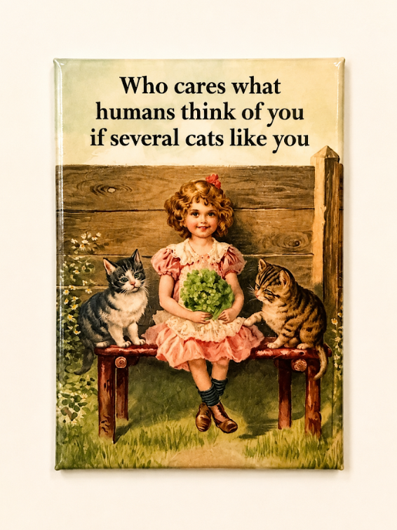 Who Cares What Humans Think Of You If Several Cats Like You Magnet