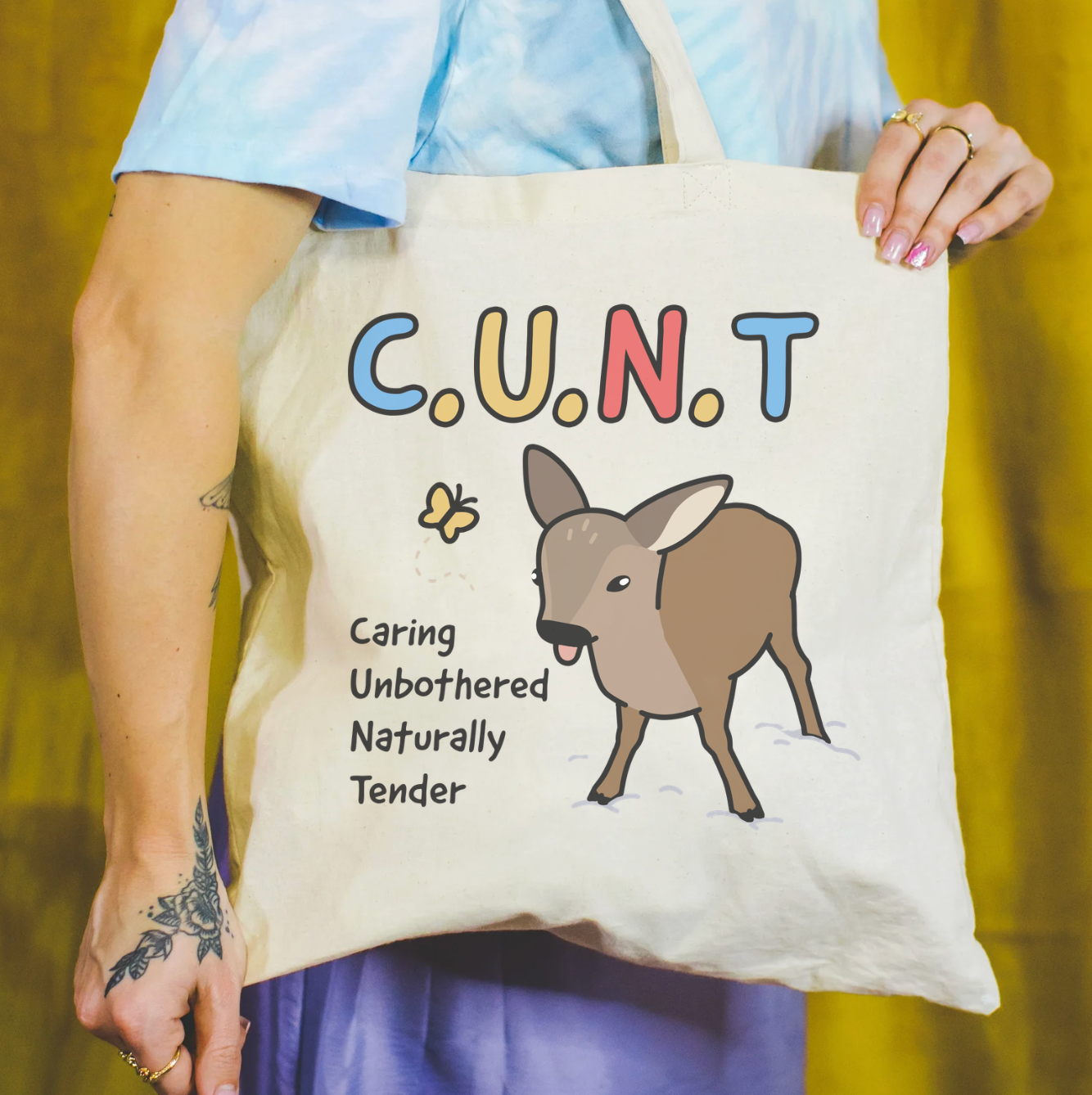 C.U.N.T Caring Unbothered Naturally Tender Tote Bag