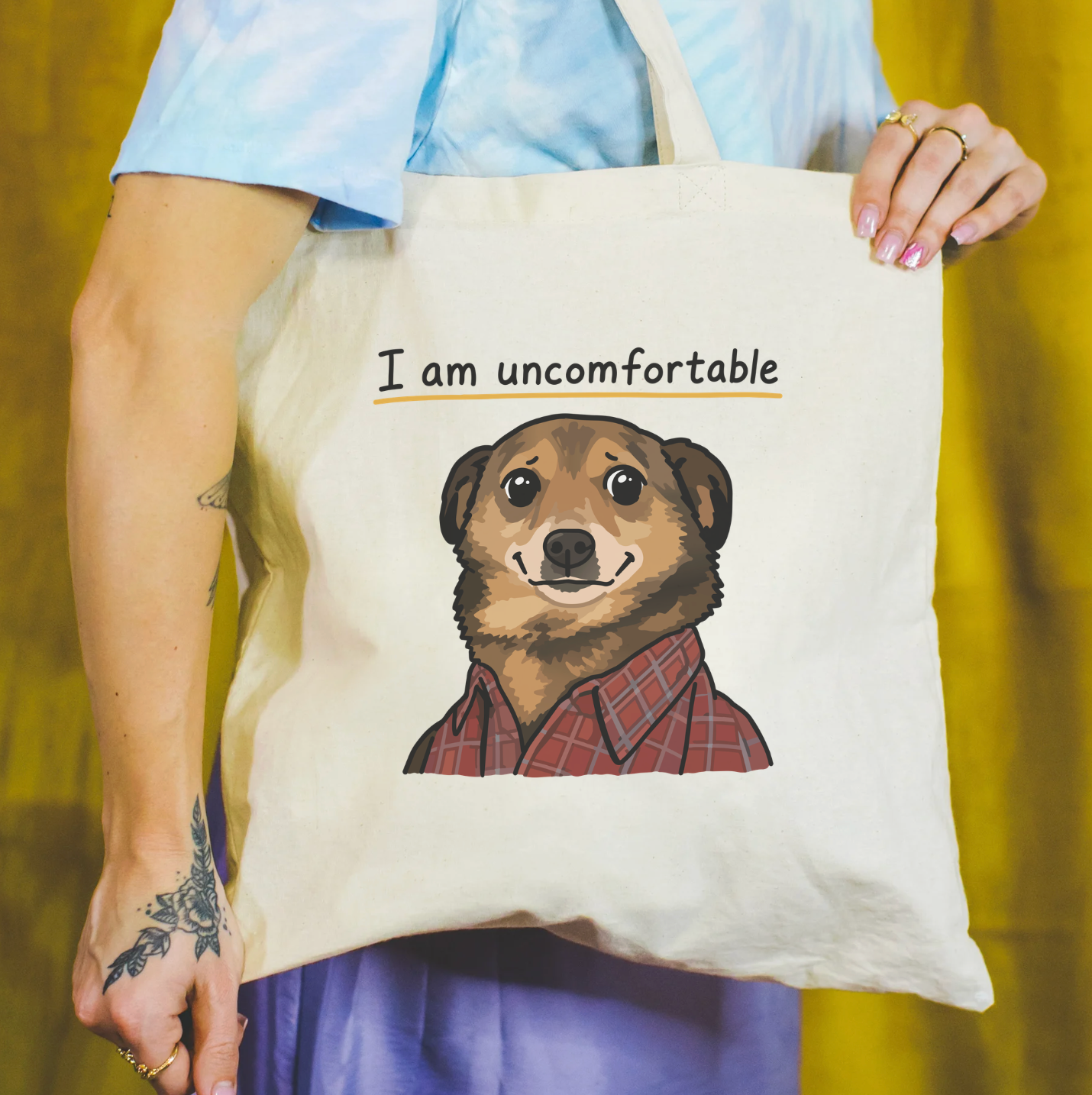 I Am Uncomfortable Tote Bag