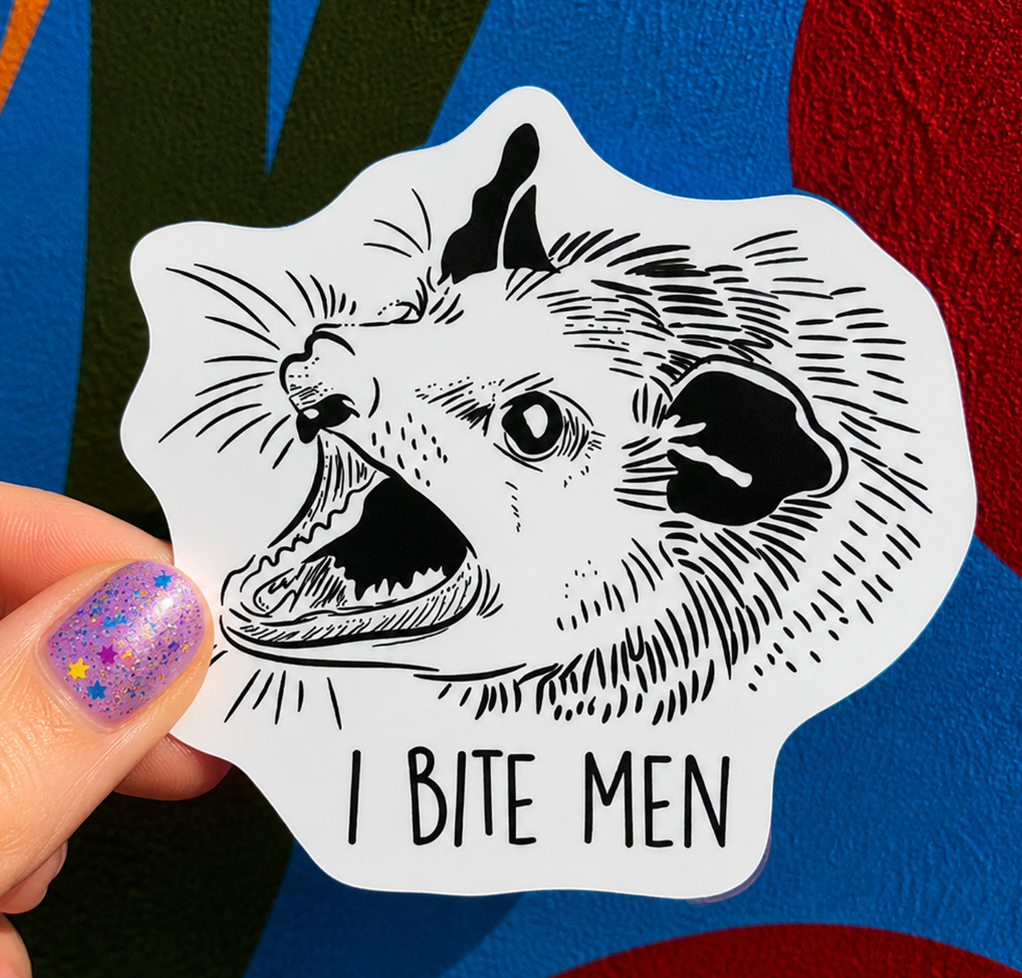 I Bite Men Sticker