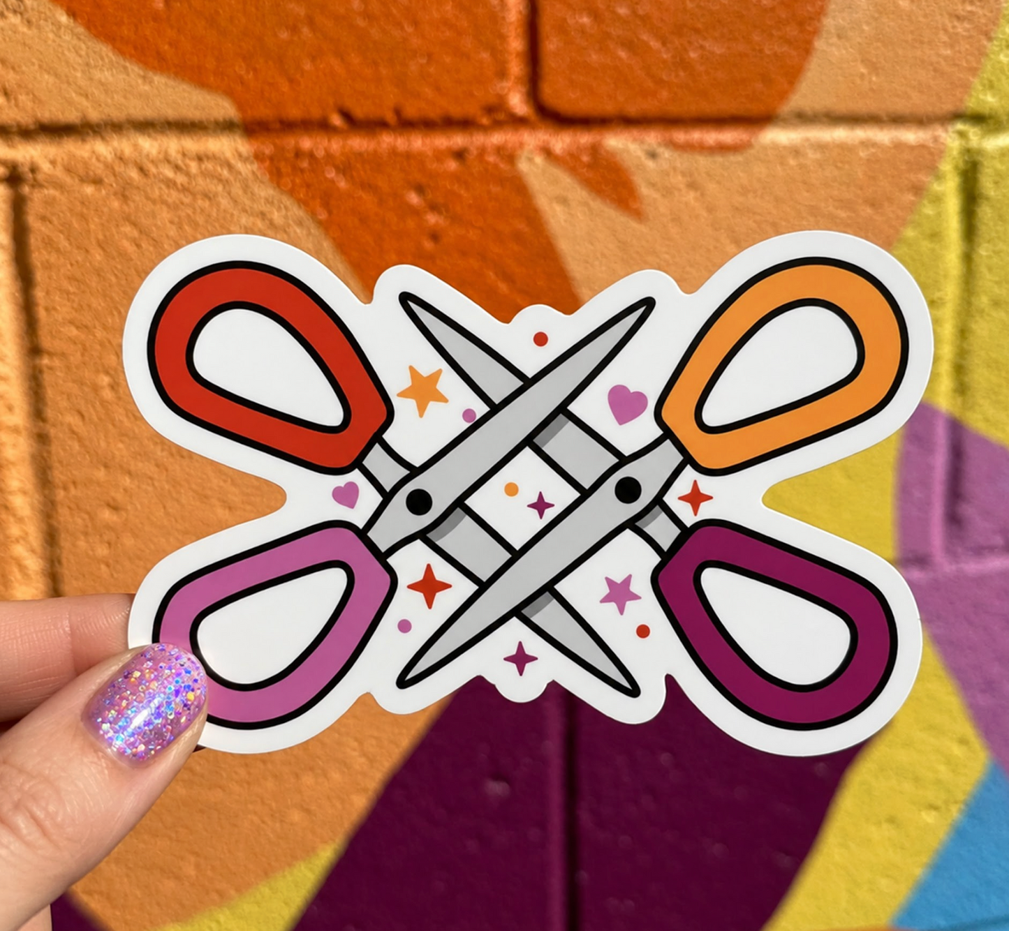 Scissoring Sticker
