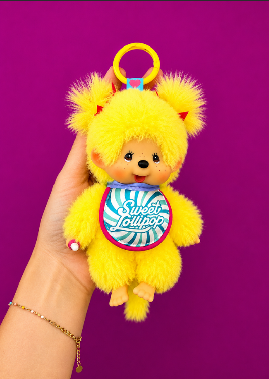 Monchhichi Sweet Lollipop Keychain Yellow