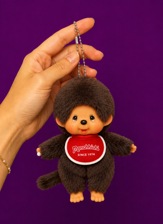 Monchhichi Boy Plush Keychain