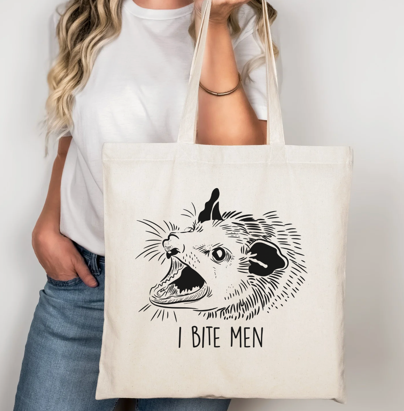 I Bite Men Tote Bag