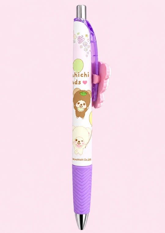 Monchhichi Purple Gel Pen With Cute Mascot