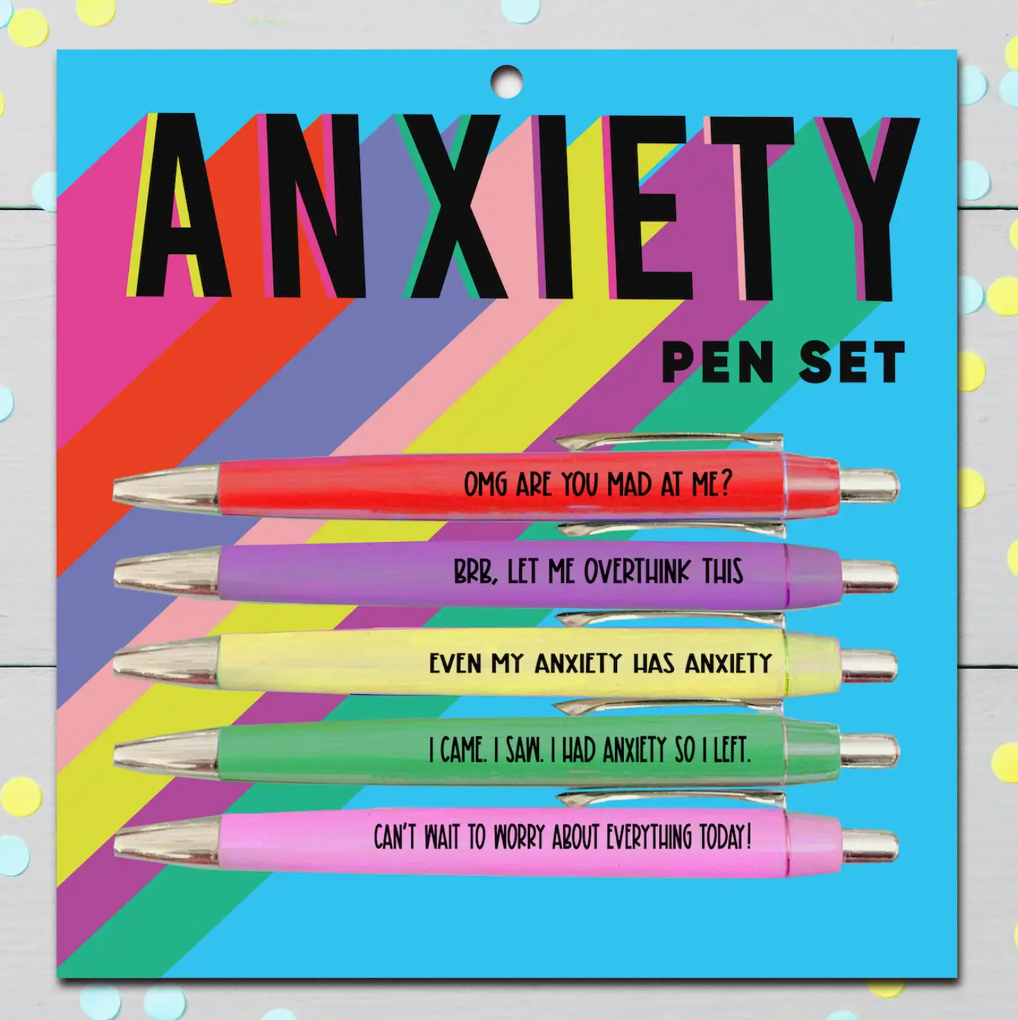 Anxiety Pen Set - 5 Pens