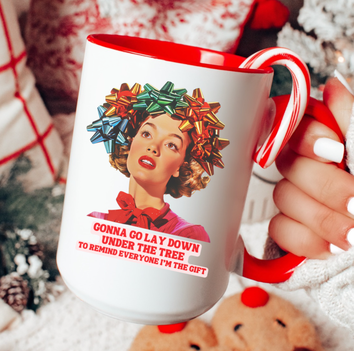 Gonna Go Lay Under The Tree To Remind Remind Everyone I'm The Gift 15 oz Mug (2 colors available)