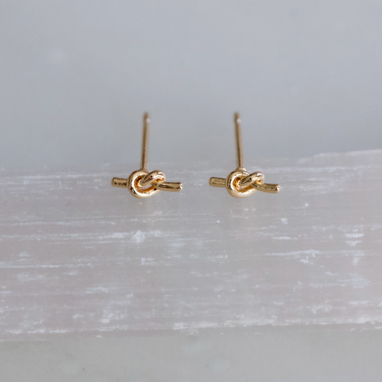 Ultra Mini Love Knot Stud Earrings