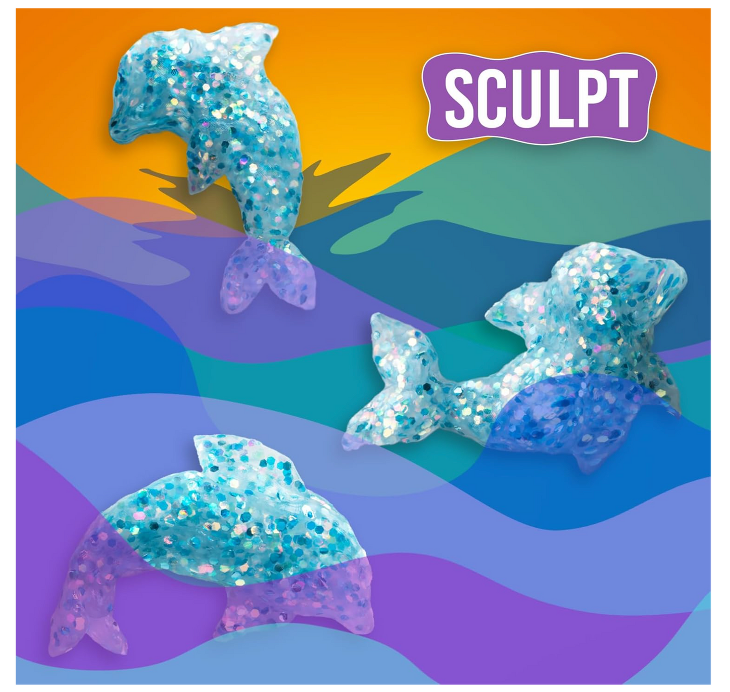 Dolphin Dance Thinking Putty 4'' Tin