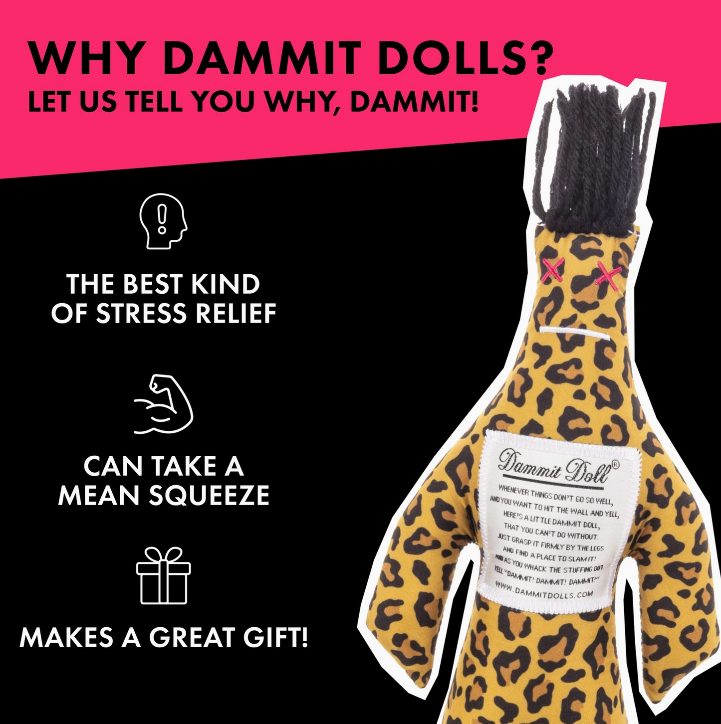 Dammit Doll - Limited Edition - Leopard Print Doll