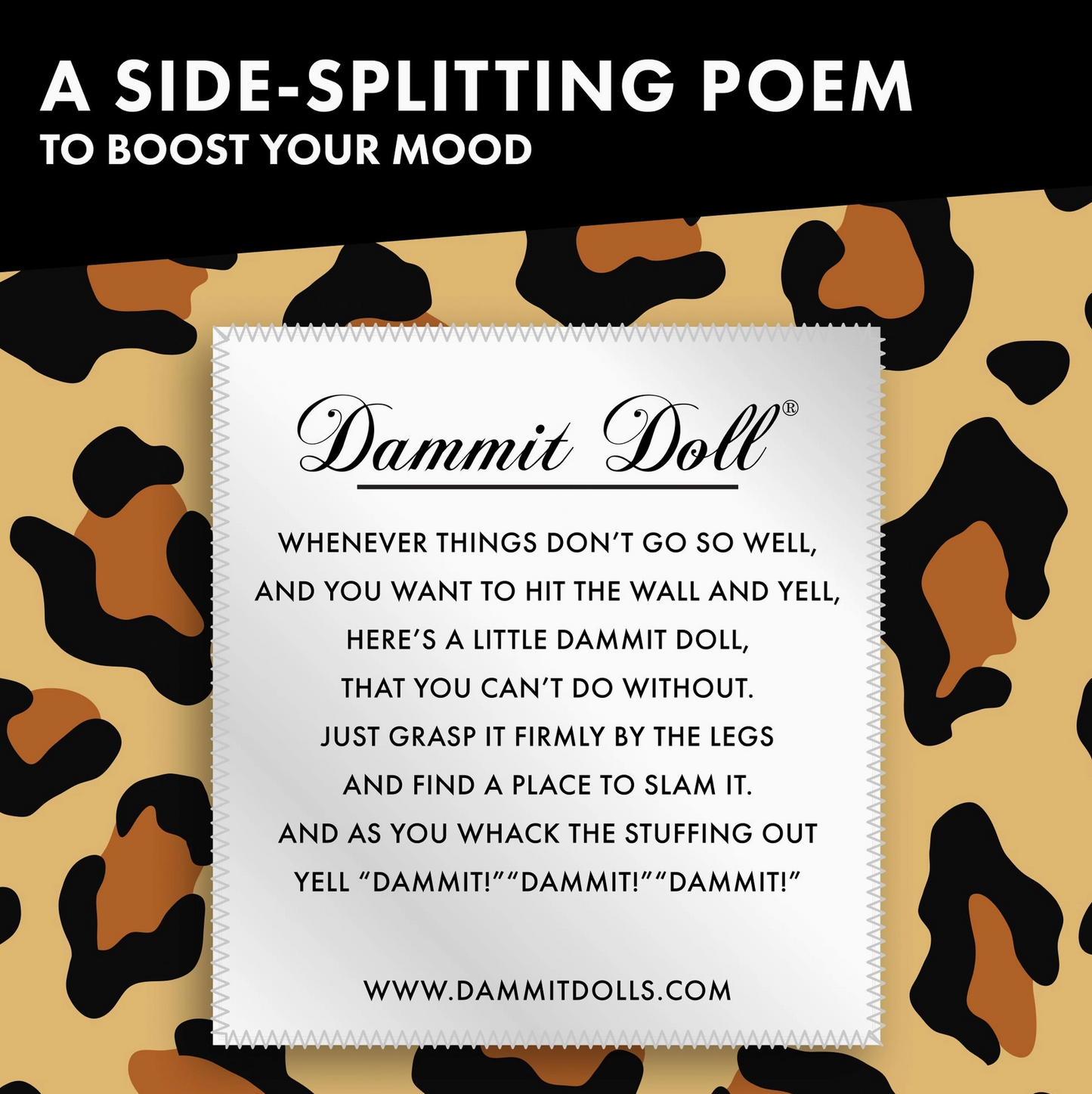 Dammit Doll - Limited Edition - Leopard Print Doll
