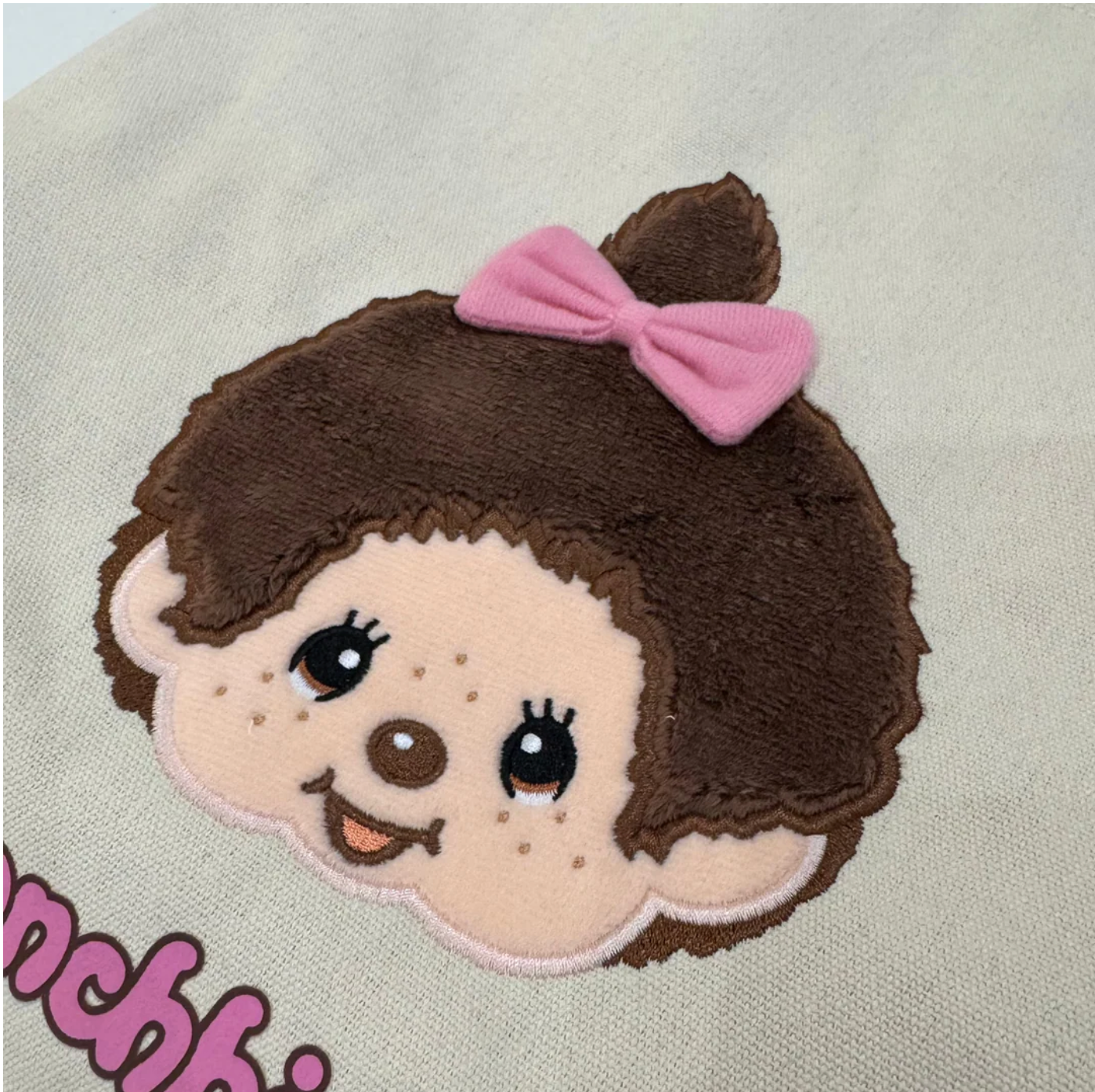 Monchhichi-Kun Face Canvas Tote Bag (Official Licensed)